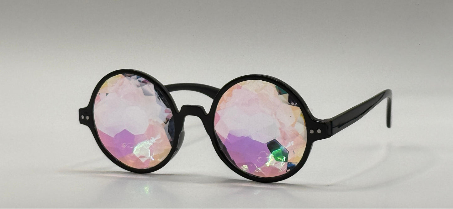 Ronde effect bril - Zwart