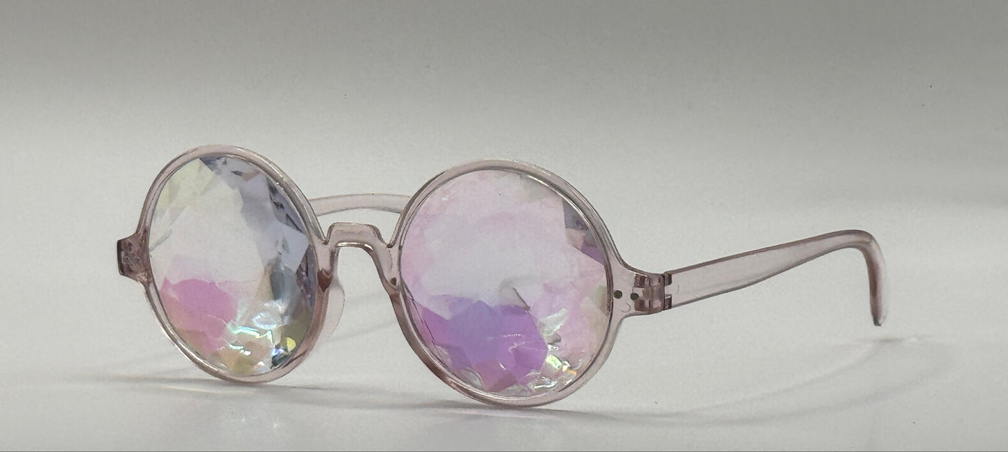 Ronde effect bril - Roze