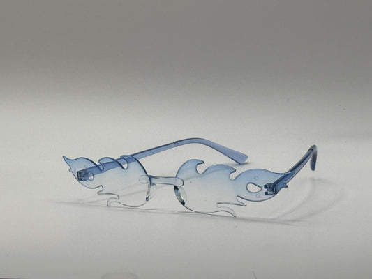 Licht Blauwe Vlammen Bril
