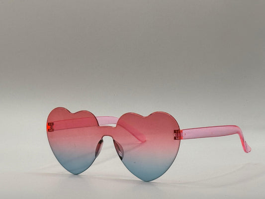 Hartvormige Bril - Roze/Blauw