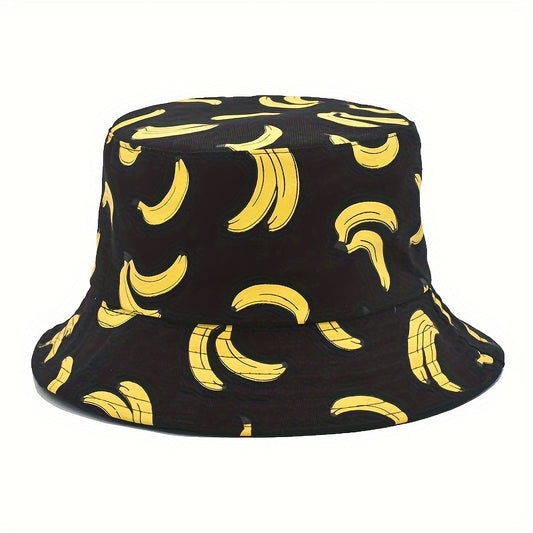 Bananen Bucket Hat - Zwart