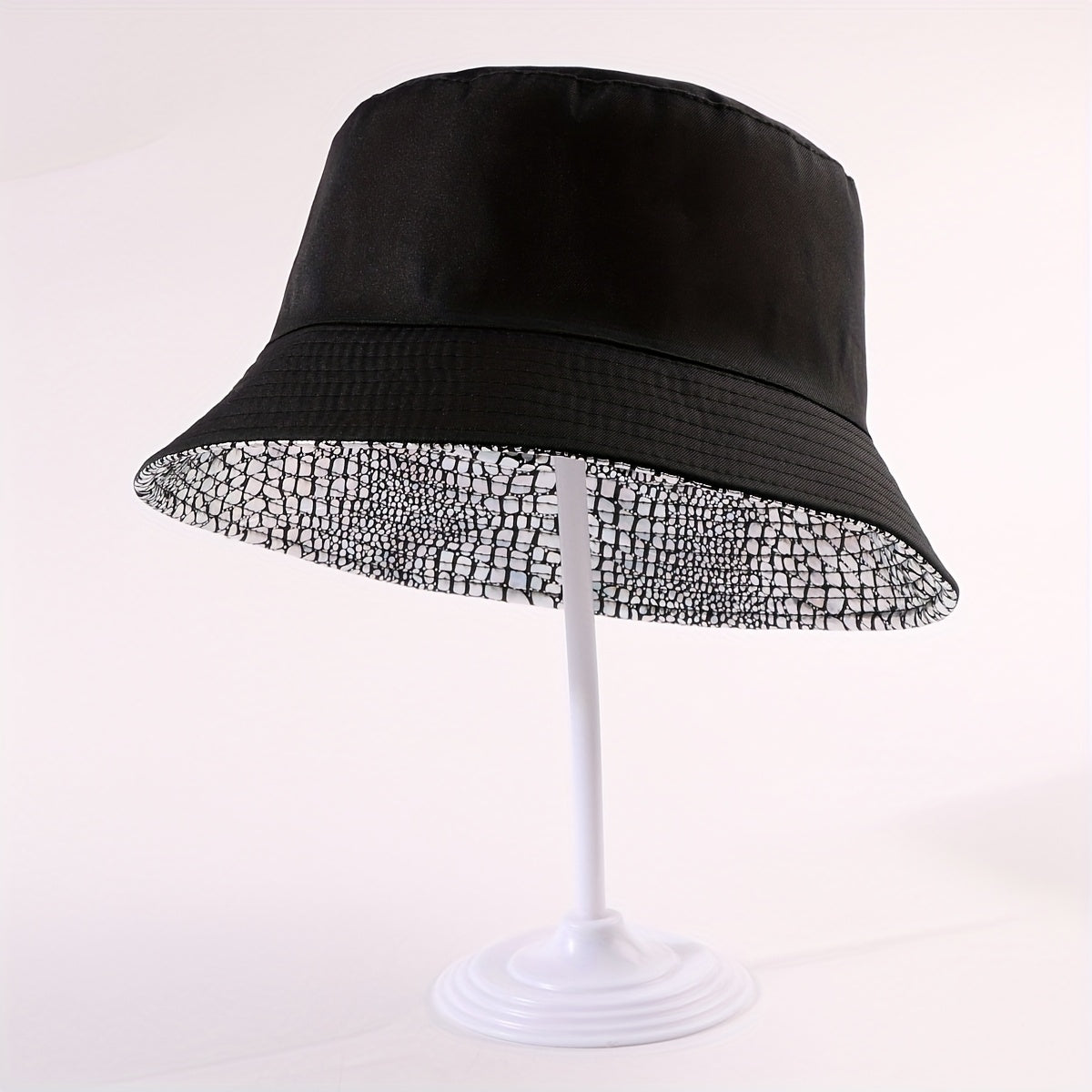 Zwart/Zilver Bucket Hat
